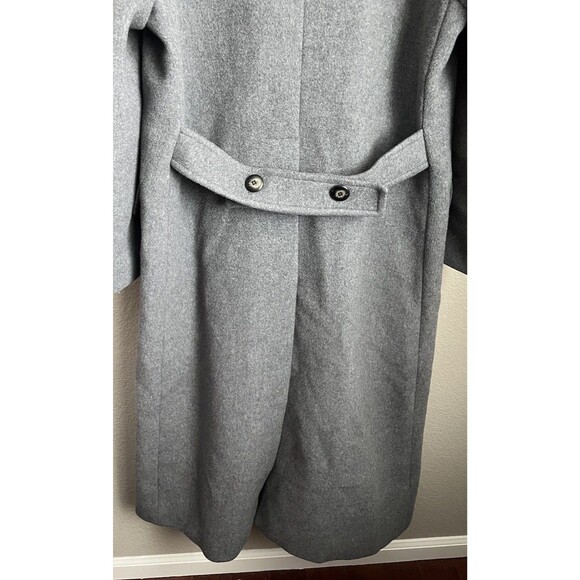 Vtg Pendleton Women's L 100% Virgin Wool Double Breasted Long Overcoat USA -Gray - Picture 10 of 14